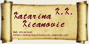 Katarina Kićanović vizit kartica